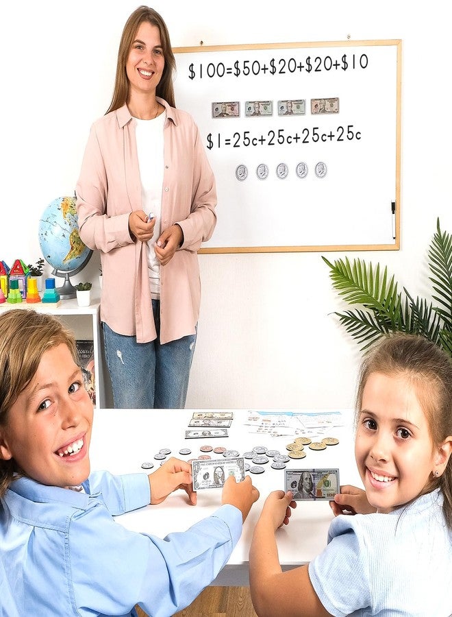 Simply magic 67 PCS Play Money for Teaching - Magnetic Money for Classroom Activity Set, Pretend Play Money Magnets for Kids, Money Manipulatives & Games, Toy Toddler Money, Learning Coins, Bills - Image 2